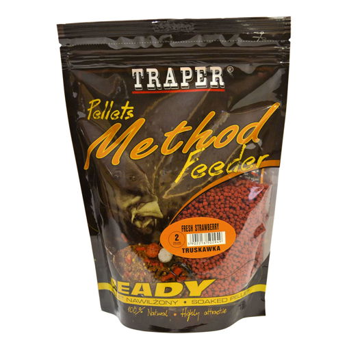 Obrazek Pelety Traper Method Feeder Ready 500g, Jahoda