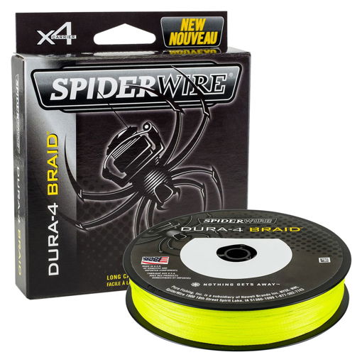 Obrazek SpiderWire Dura 4 Hi-Vis Yellow 150m 0.10mm 9.10kg