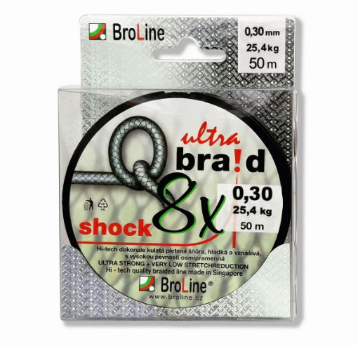 Picture of BroLine Q braid 8x SHOCK 50m, 0.25mm 19.7kg