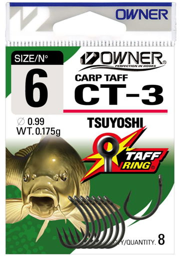 Obrázek Owner CT-3 Carp Taff Tsuyoshi, vel.6 (8ks)