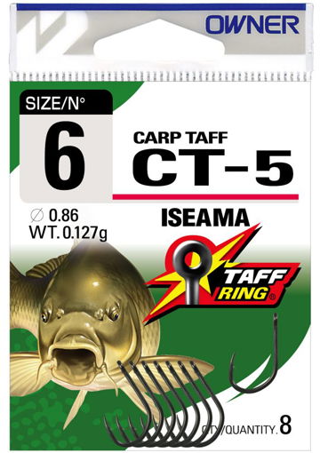 Obrázek Owner CT-5 Carp Taff Iseama, vel.4 (10ks)