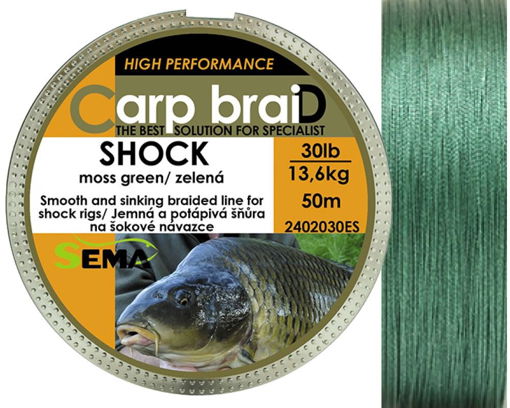 Obrazek Sema Carp braiD Shock 50m, 40lbs/18.2kg