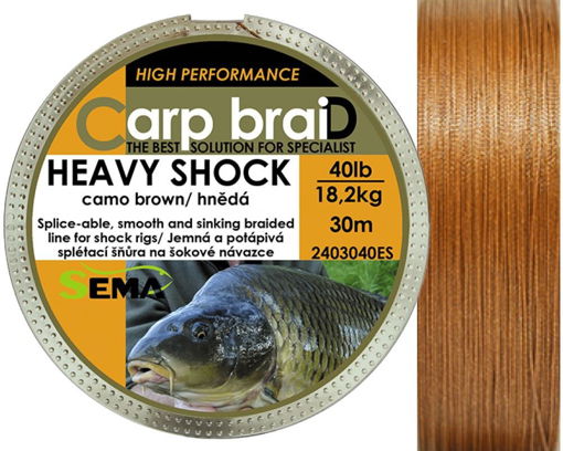 Obrázek Sema Carp braiD Heavy Shock 30m, 50lbs/22.8kg