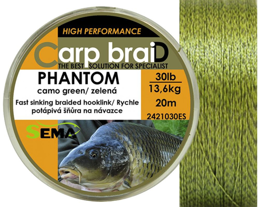 Obrazek Sema Carp braiD Phantom 20m, 20lbs/9.1kg