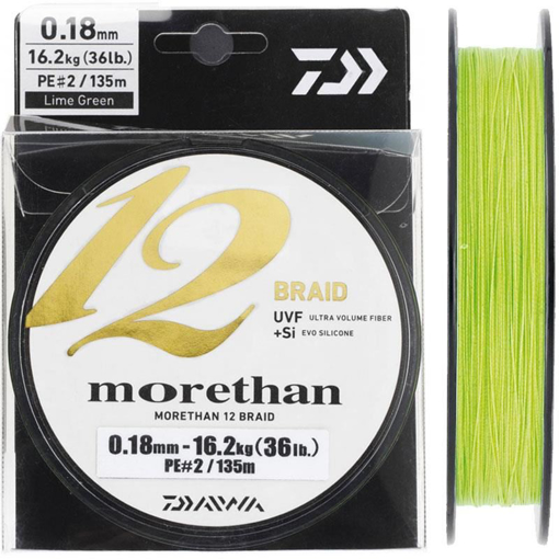 Obrazek Daiwa Morethan 12 Braid 135m, 0.14mm 12.2kg