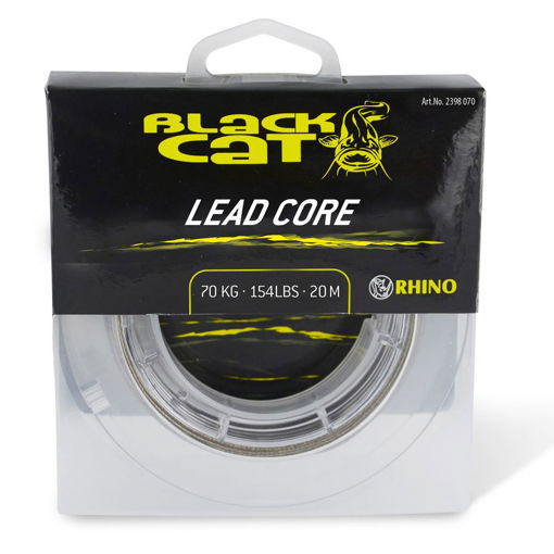 Black Cat Coated Lead Core 20m,100kg sumcová šňůra