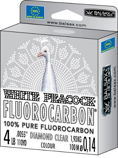 Obrazek Balsax White Peacock Fluorocarbon 50m 0.22mm