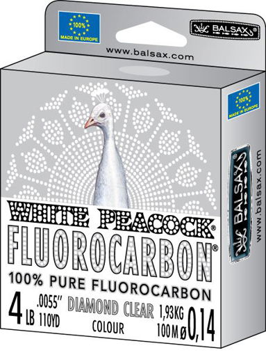 Obrazek Balsax White Peacock Fluorocarbon 50m 0.28mm