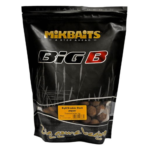 Obrazek BigB Boilie Peach & Black Pepper 20mm 1kg