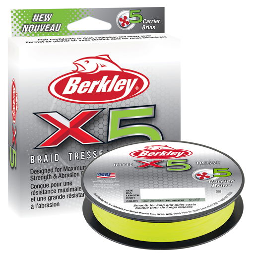 Obrazek Berkley X5 Braid Flame Green 150m, 0.06mm 6.4kg