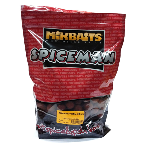 Obrazek Mikbaits Spiceman Boilie 1kg Spicy Plum 20mm