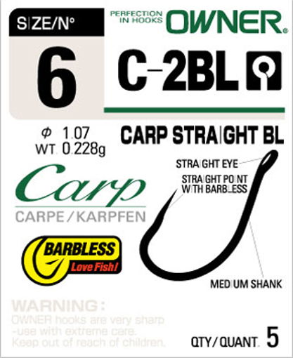 Obrázek Owner C-2BL Carp Liner, vel.2 (5ks)