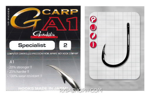 Image sur Gamakatsu A1 G-Carp Specialist Hook, vel.8