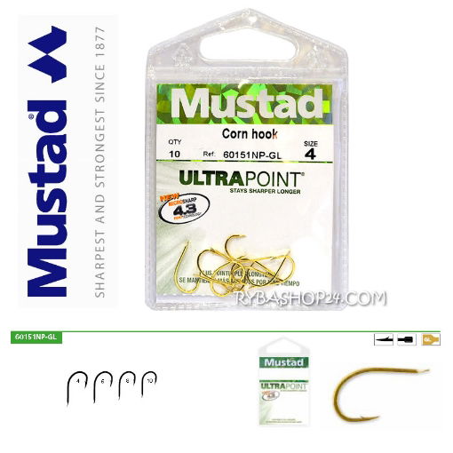 Obrazek Mustad UltraPoint 60151NP-GL Corn, vel.6