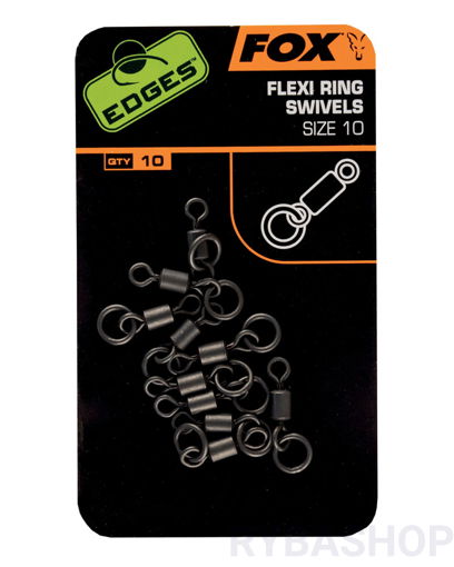 Obrazek FOX Edges Flexi Ring Swivels, vel.10 