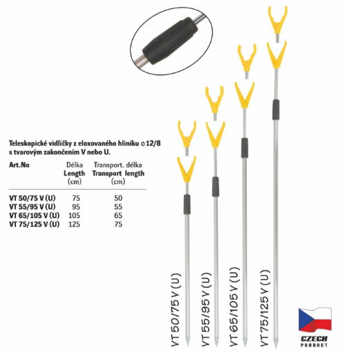 Obrazek Vidlička teleskopická VT 75/125cm "U" zadní