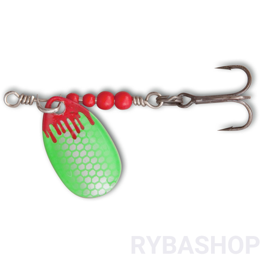 Obrazek Třpytka Magic Trout Bloody UL Spinner,silver/green