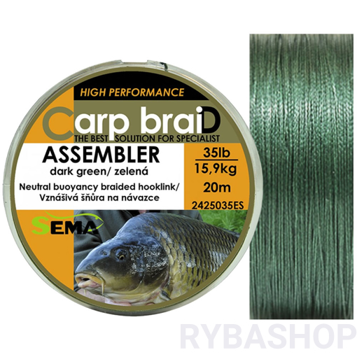 Obrazek Sema Carp braiD Assembler 20m 35lbs