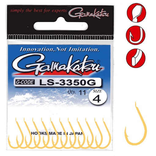 Gamakatsu LS-3350G Hook #8 12ks