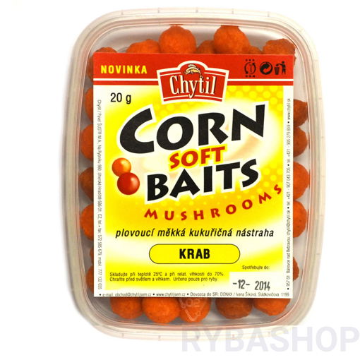 Obrazek Corn Soft Baits mushrooms 20g, Krab 