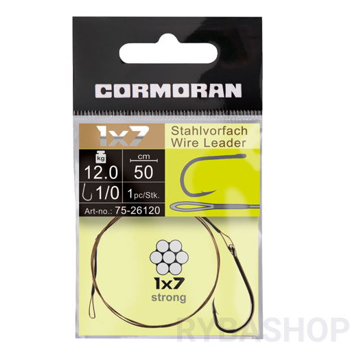 Obrazek Stalka Cormoran 1x7 z hakiem #1 9kg 50cm