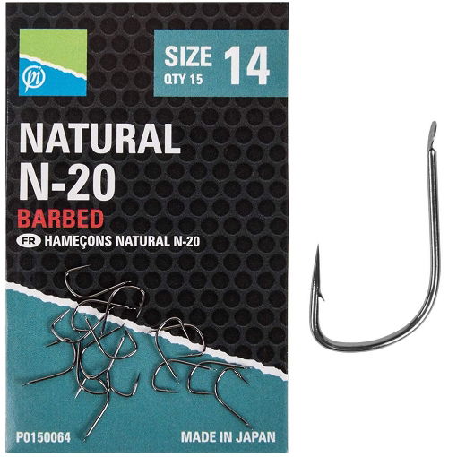 Picture of Preston Innovations Natural N-20 Hooks #16 15pcs