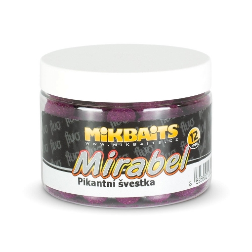 Obrazek Mirabel Fluo boilie 150ml - Pikantna śliwka 12mm