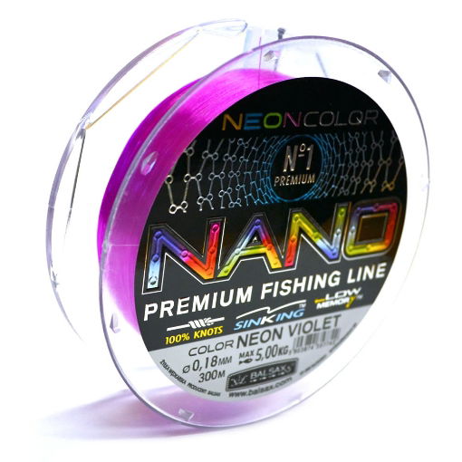 Picture of Balsax Nano Neon Violet 300m 0.32mm 13.0kg