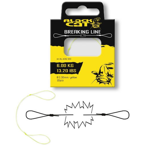 Black Cat Breaking Line yellow 0.40mm 9.6kg 10ks