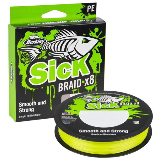 Picture of Berkley Sick Braid x8 Flame Green 150m 0.19mm 18.0kg