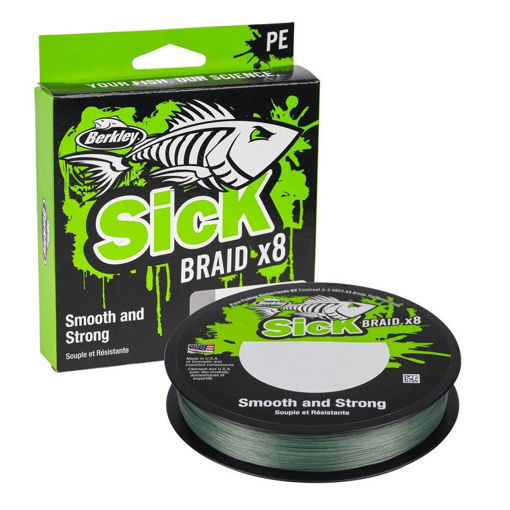 Obrázek Berkley Sick Braid x8 Moss Green 150m 0.06mm 5.4kg